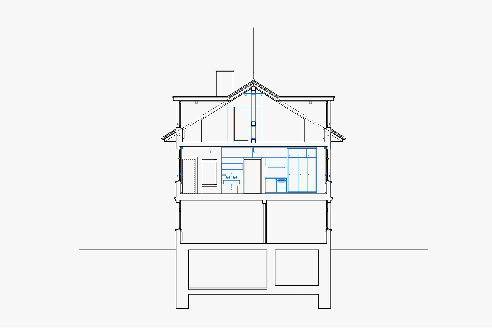 Querschnitt Kindergarten Kärzernstrasse St. Gallen