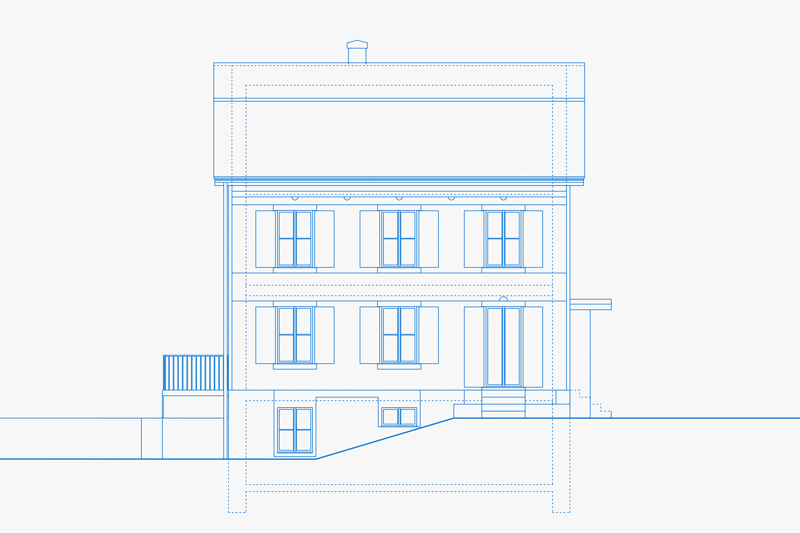 Hauptfassade Einfamilienhaus