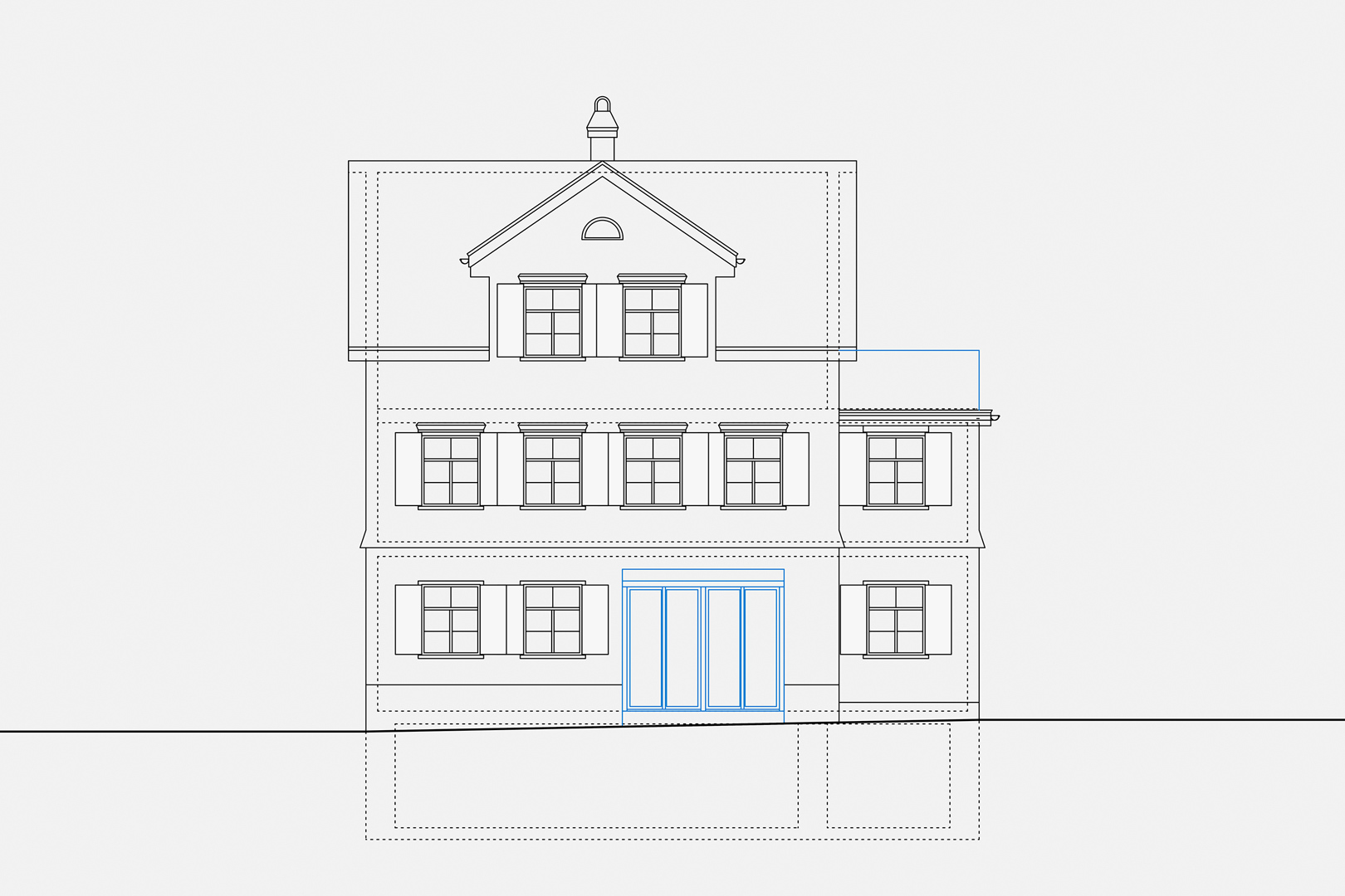 Hauptfassade Wohnhaus Leuchen Walzenhausen